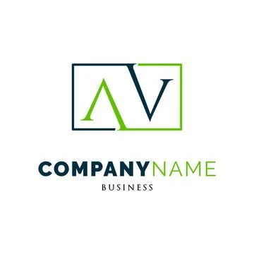 Initial Letter AV Icon Logo Design Template Stock Illustration