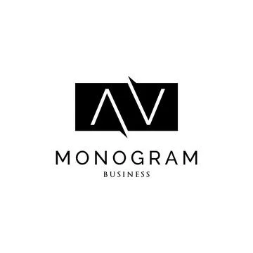 Initial letter AV monogram logo design inspiration Stock Illustration