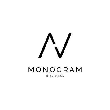 Initial letter AV monogram logo design inspiration Stock Illustration