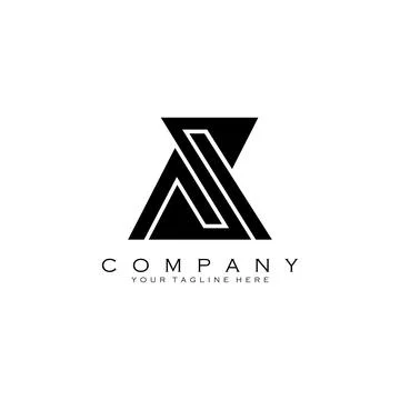 Initial letter AZ logo design vector Stock Illustration