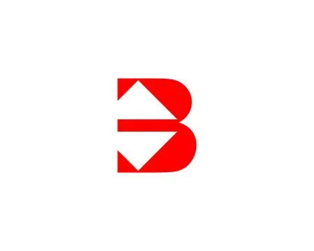 Initial letter B with arrow logo design Stock Illustration
