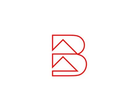 Initial letter B with arrow logo design Stock Illustration