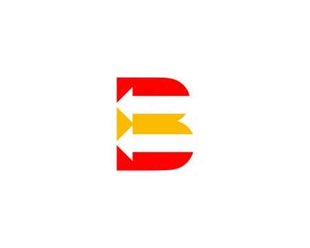 Initial letter B with arrow logo design Stock Illustration