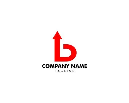 Initial Letter B with Arrow Logo Design Stock Illustration