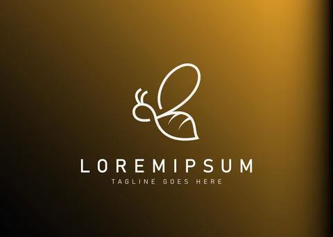 Initial letter B bee logo design. Vector illustration of abstract honey bee l Illustration