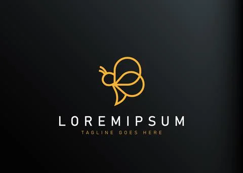 Initial letter B bee logo design. Vector illustration of modern abstract hone Stock Illustration