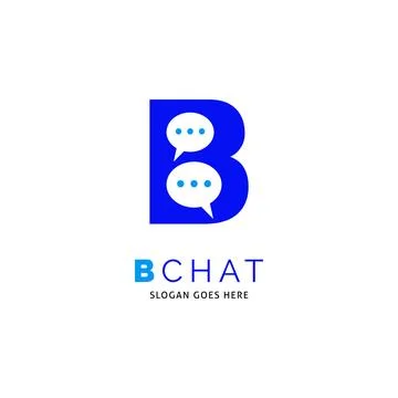Initial Letter B Bubble Chat or Talk Icon Vector Logo Template Illustration.. Stock Illustration