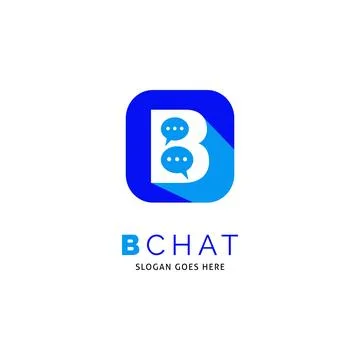 Initial Letter B Bubble Chat or Talk Icon Vector Logo Template Illustration.. Stock Illustration