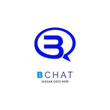 Initial Letter B Bubble Chat or Talk Icon Vector Logo Template Illustration.. Stock Illustration