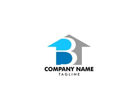 Initial Letter B with House Logo Stock Illustration