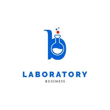 Initial Letter B Laboratory Icon Logo Design Template Stock Illustration