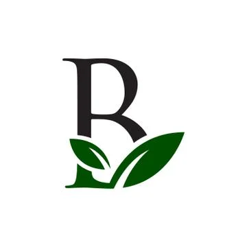 Initial letter B leaf Logo Design Great Logo Leters Icon Vector Design Stock Illustration