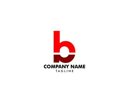 Initial Letter B Logo Template Design Ilustração Stock