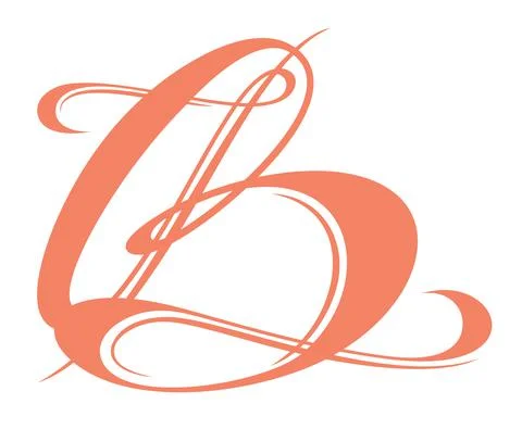 Initial letter B monogram.Vector lettering. Stock Illustration
