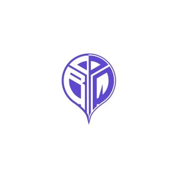 Initial letter B Q Modern and unique location design Stock Illustration