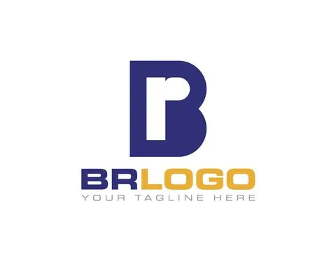 Initial letter B R logo template Stock Illustration