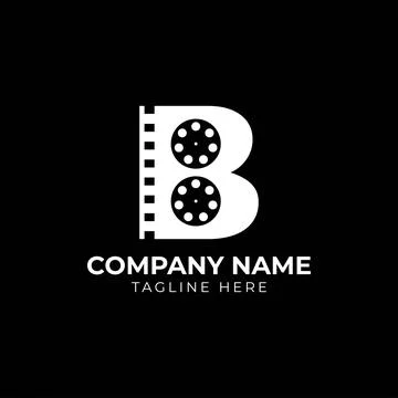 Initial Letter B Roll Films Logo Design Vector Stock Illustration