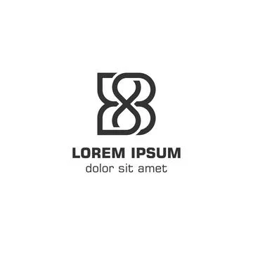 Initial letter B simple logo Stock Illustration