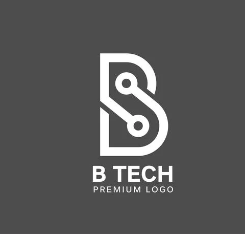 Initial letter b tech strong logo Stock Illustration