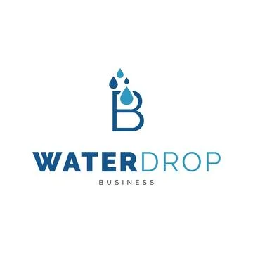Initial letter B water drop icon logo design inspiration Ilustração Stock