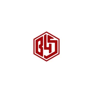 Initial letter B45 logo design vector unique Stock Illustration