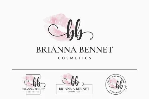 Initial letter BB B logo for lip, kiss, lipstick, makeup vector design collec Stock Illustration