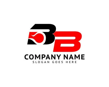 Initial Letter BB Fire Logo Design Stock Illustration