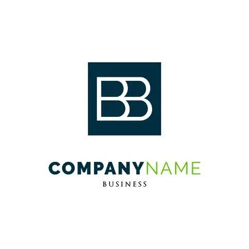 Initial Letter BB Icon Logo Design Template Stock Illustration