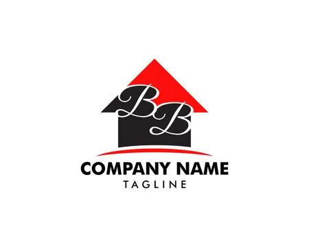 Initial Letter BB Real Estate Logo Design Template Stock Illustration