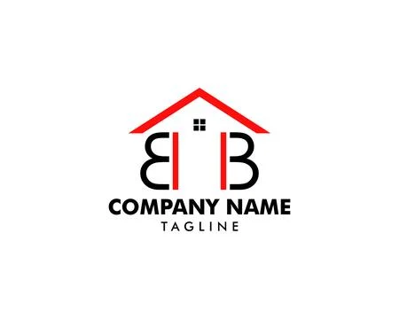 Initial Letter BB Real Estate Logo Design Template Stock Illustration