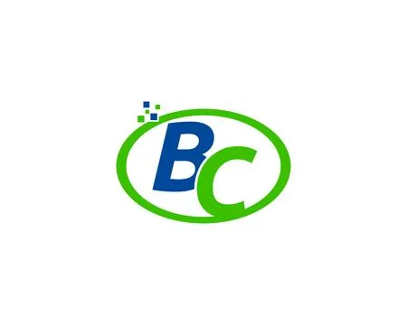Initial Letter BC Logo Template Design Stock Illustration