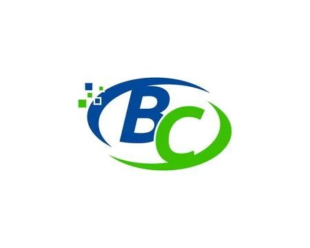 Initial Letter BC Logo Template Design Stock Illustration