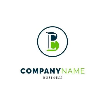 Initial Letter BE Circle Icon Logo Design Template Stock Illustration