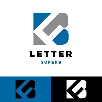 Initial letter bf icon logo design template Stock Illustration