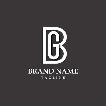 Initial letter BG logo design vector Stock Illustration