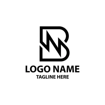 Initial letter BN NB logo design vector Illustrazione stock