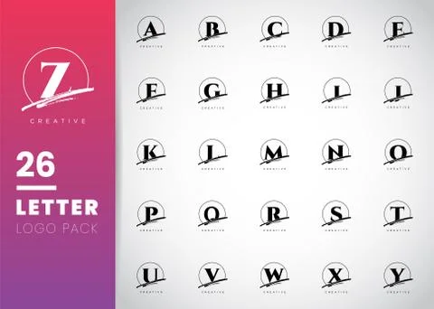 Initial Letter brush R Monogram Sliced. Black Logo template isolated on grey  Stock Illustration