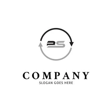 Initial Letter BS Icon Vector Logo Template Illustration Design Stock Illustration