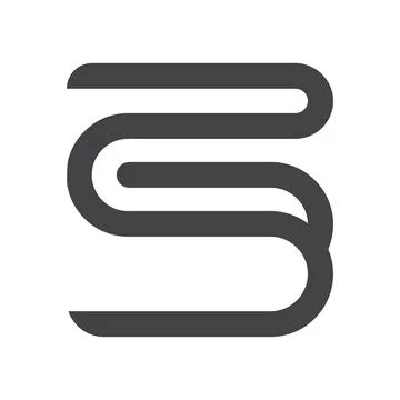 Initial letter BS logo or SB logo vector design template Illustrazione stock