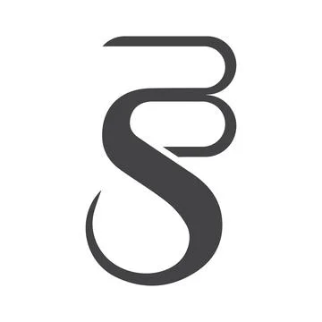 Initial letter BS logo or SB logo vector design template Illustrazione stock