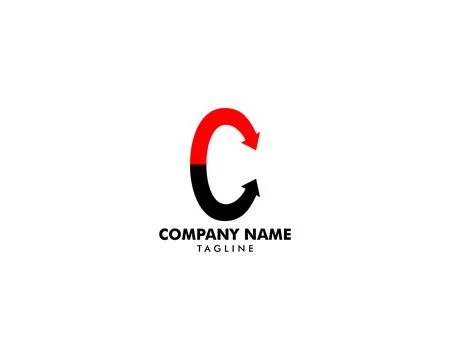 Initial Letter C Arrow Logo Template Design Stock Illustration