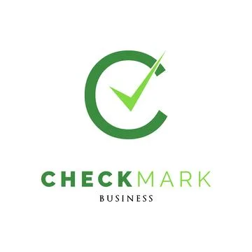 Initial Letter C Check Mark or Tick Icon Logo Design Template Stock Illustration