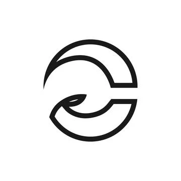 Initial Letter C for Crab Claw. Logotype Stock Illustration