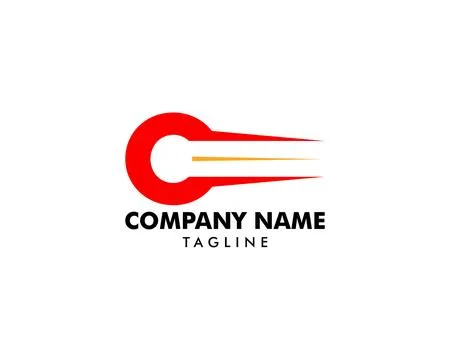 Initial Letter C Fast Logo Concept Stock Illustration