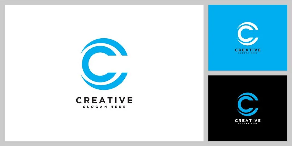 Initial letter C logo design template. Stock Illustration