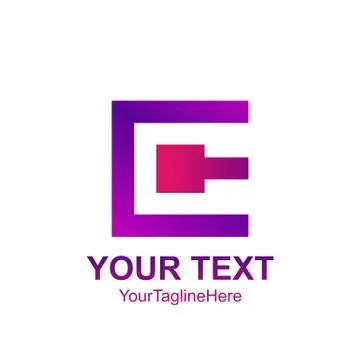 Initial letter C logo template colorfull square design for business and compa Stock Illustration