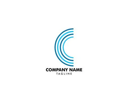 Initial Letter C Logo Template Design Stock Illustration