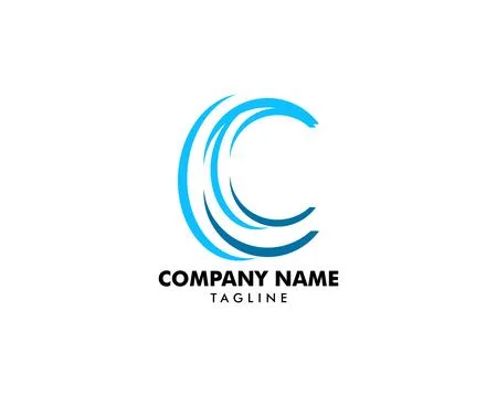 Initial Letter C Logo Template Design Stock Illustration