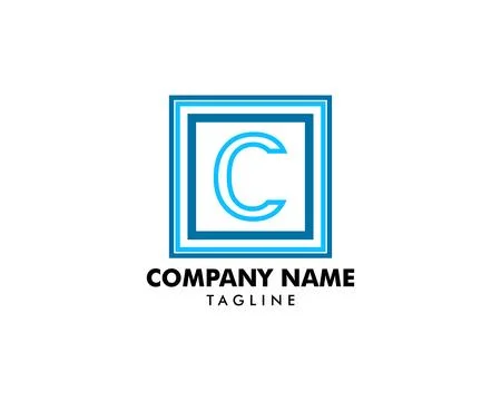 Initial Letter C Logo Template Design Stock Illustration
