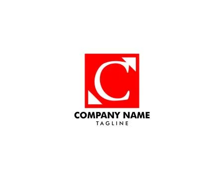Initial Letter C Logo Template Design Stock Illustration